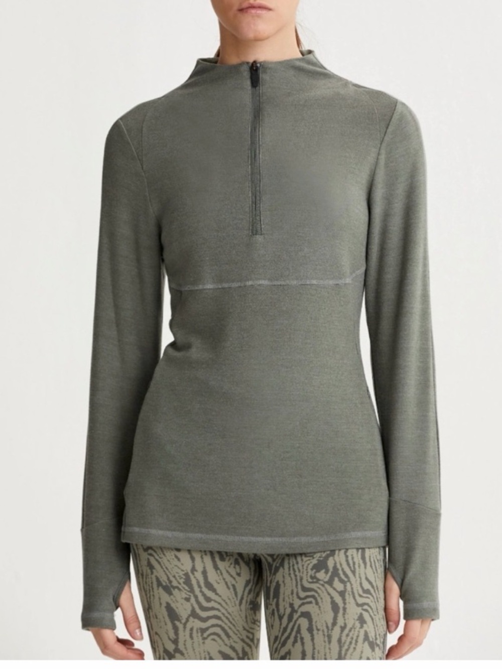 Varley Farmosa Green 1/4 Zip Pullover Sweatshirt Women Large Athleisure large